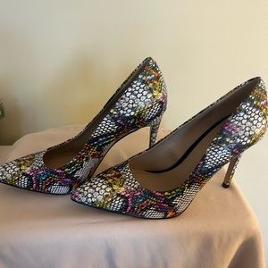 Size 9 Mix NO. 6 Multi color Danyah 4in heel. Brand new never worn outside.
